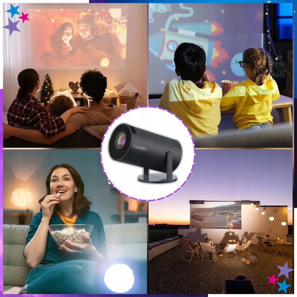 PROJEKTORIUS PROJEKTORIUS MINI NEŠIOJAMAS ANDROID LED WIFI FULL HD SMART TV HY300