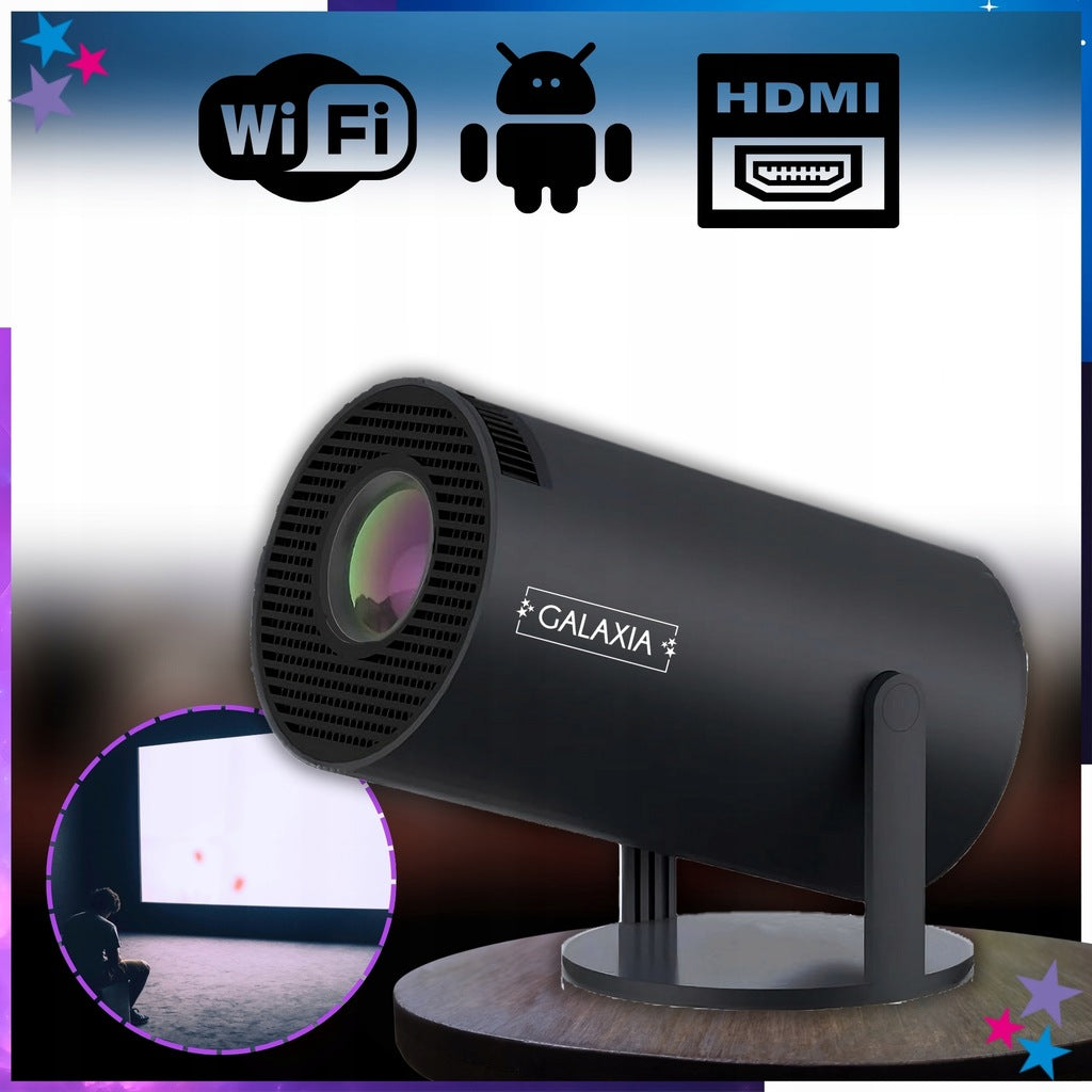 PROJEKTORIUS PROJEKTORIUS MINI NEŠIOJAMAS ANDROID LED WIFI FULL HD SMART TV HY300