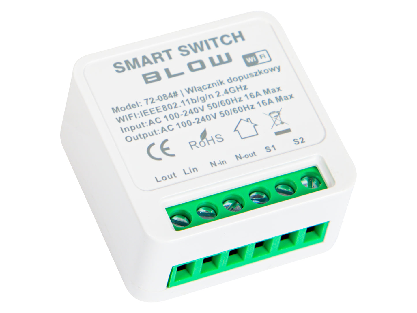 PERVEŽDĖJIMO/JUNGIKLIO/AUTOMATINIS SVĖJAS 16A WIFI POTINKINIS MINI TUYA SMART