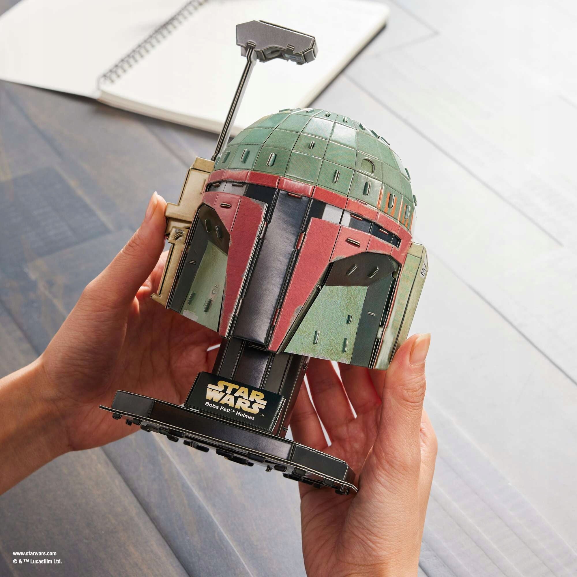 DĖLIONĖ 3D ŽVAIGŽDŽIŲ KARAI "BOBA FETT" ŠALMO MODELIS 3D DĖLIONĖ 4D BUILD 20CM
