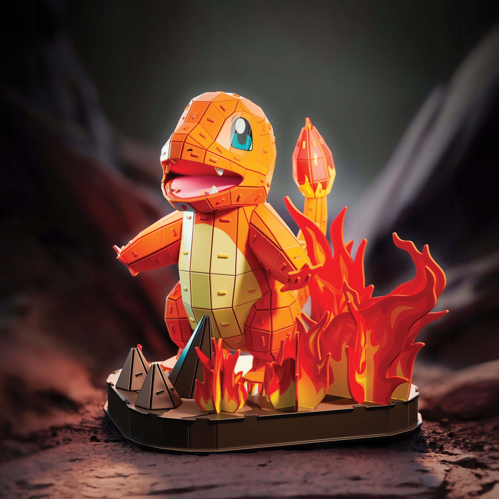 DĖLIONĖ 4D ORIGAMI POKEMON CHARMANDER MODELIS 3D SURINKIMO 241 ELEMENTAS. 25,5 CM