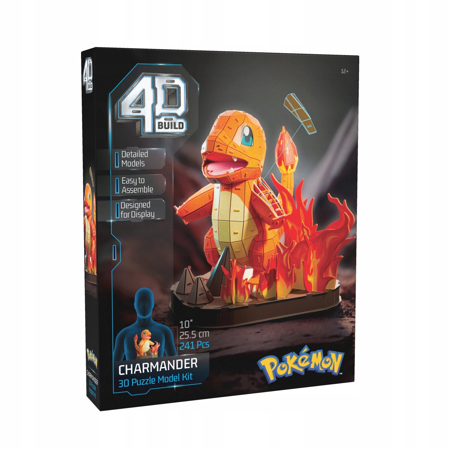 DĖLIONĖ 4D ORIGAMI POKEMON CHARMANDER MODELIS 3D SURINKIMO 241 ELEMENTAS. 25,5 CM