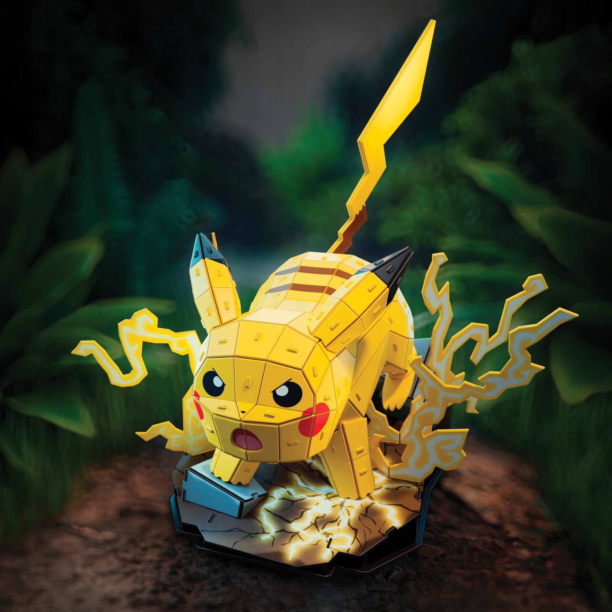 DĖLIONĖ SURINKIMUI "POKEMON PIKACHU MODEL 3D DO ZŁOŻENIA 201 ELEMENTÓW 33 CM" 4D BUILD