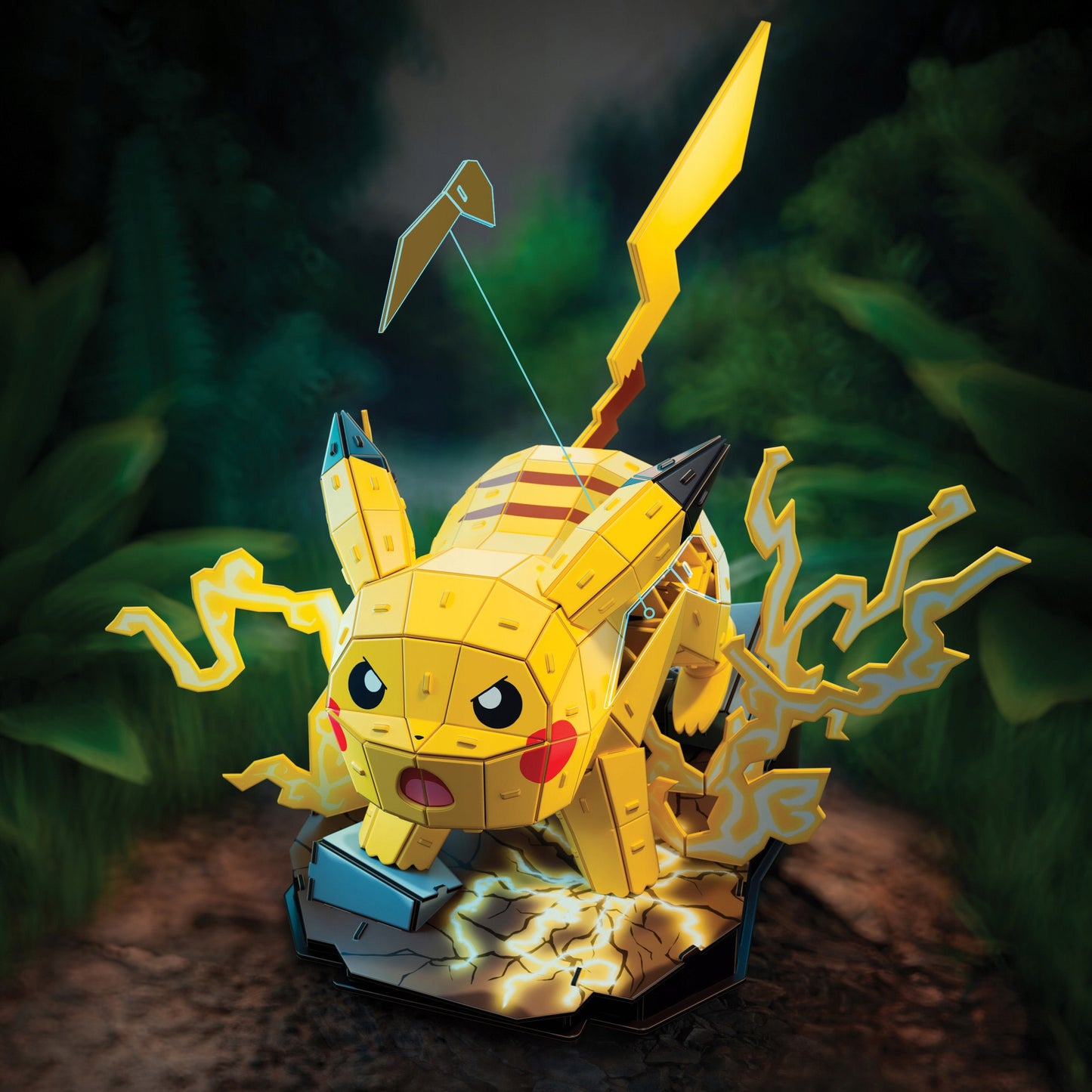 DĖLIONĖ SURINKIMUI "POKEMON PIKACHU MODEL 3D DO ZŁOŻENIA 201 ELEMENTÓW 33 CM" 4D BUILD