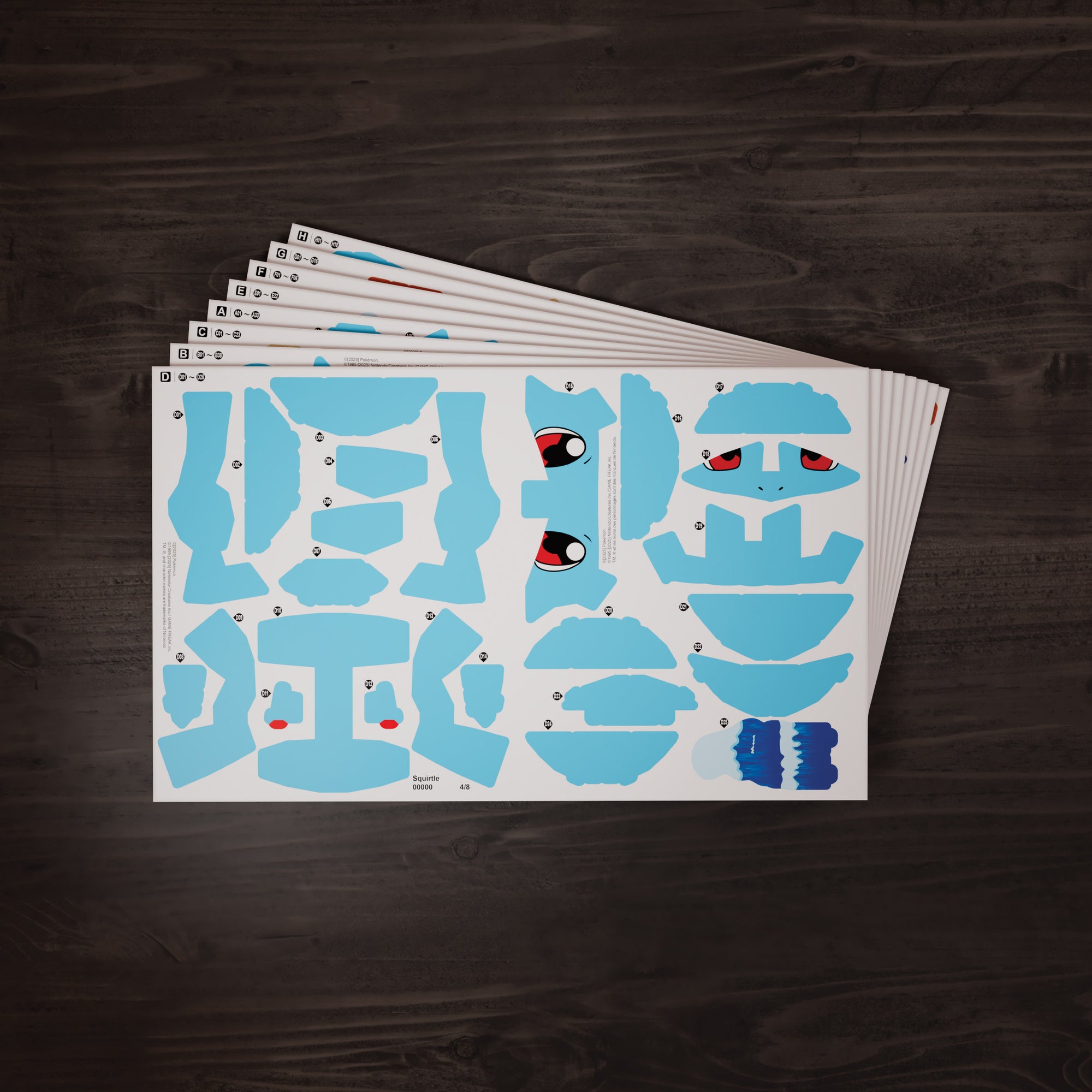 DĖLIONĖ 4D SUDURK PASAULĮ SU TAVO MĖGSTAMU POKEMONU SQUIRTLE 3D MODELIS SURINKIMUI 180 ELEMENTŲ 23,5 CM