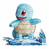DĖLIONĖ 4D SUDURK PASAULĮ SU TAVO MĖGSTAMU POKEMONU SQUIRTLE 3D MODELIS SURINKIMUI 180 ELEMENTŲ 23,5 CM