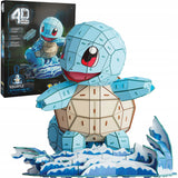 DĖLIONĖ 4D SUDURK PASAULĮ SU TAVO MĖGSTAMU POKEMONU SQUIRTLE 3D MODELIS SURINKIMUI 180 ELEMENTŲ 23,5 CM