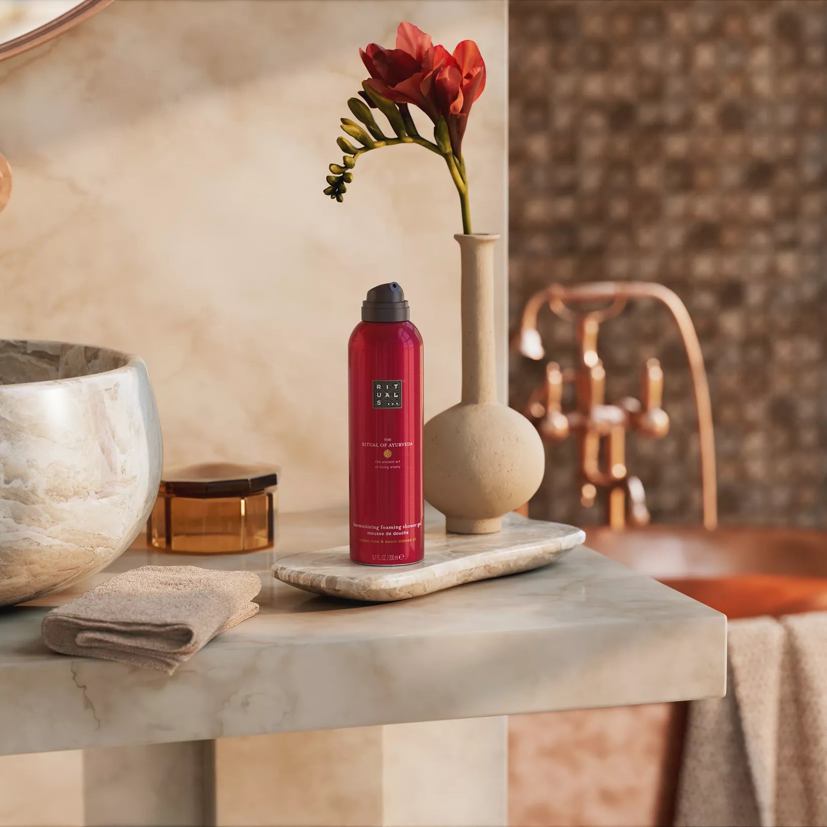 Dušo putos Rituals The Ritual of Ayurveda rožė 200 ml