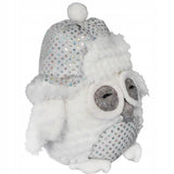 Minkštas Kalėdinis pūkinis pelėdos formos durų kamštis 30 cm, skirtas Kalėdoms