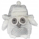 Minkštas Kalėdinis pūkinis pelėdos formos durų kamštis 30 cm, skirtas Kalėdoms