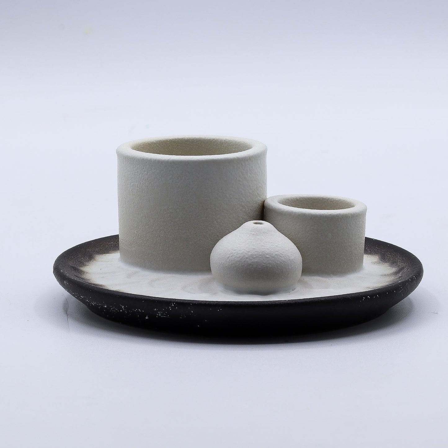 Palo Santo ir smilkalų ryšulio laikiklis – Mandala – Baltas ir juodas