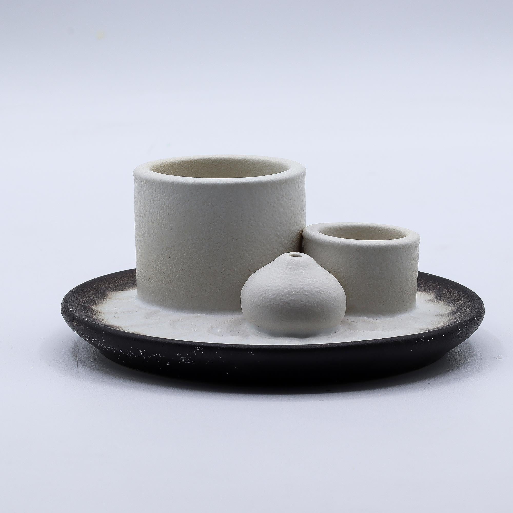 Palo Santo ir smilkalų ryšulio laikiklis – Mandala – Baltas ir juodas