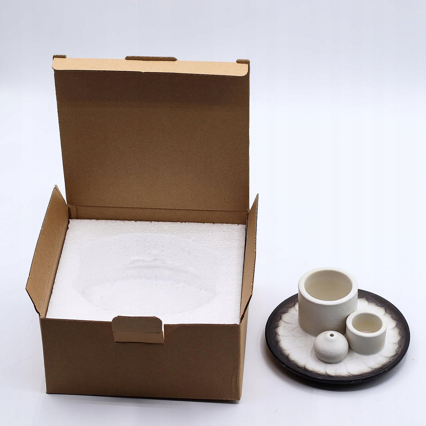 Palo Santo ir smilkalų ryšulio laikiklis – Mandala – Baltas ir juodas