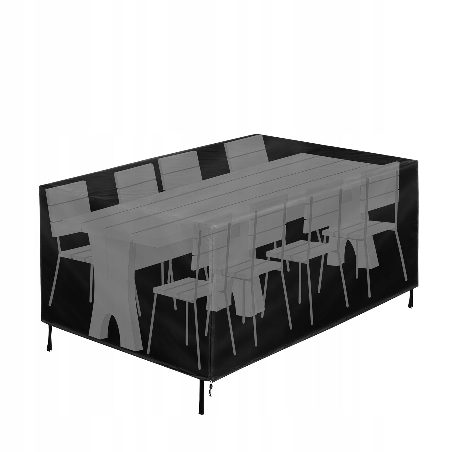 Vandeniui atsparus sodo baldų užvalkalas, tvirtas, 180x120cm, skirtas lauko stalams