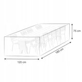 Vandeniui atsparus sodo baldų užvalkalas, tvirtas, 180x120cm, skirtas lauko stalams
