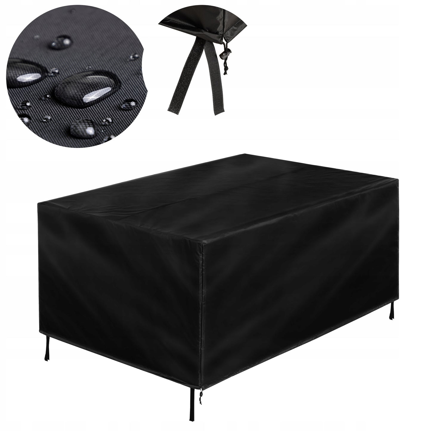 Vandeniui atsparus sodo baldų užvalkalas, tvirtas, 180x120cm, skirtas lauko stalams