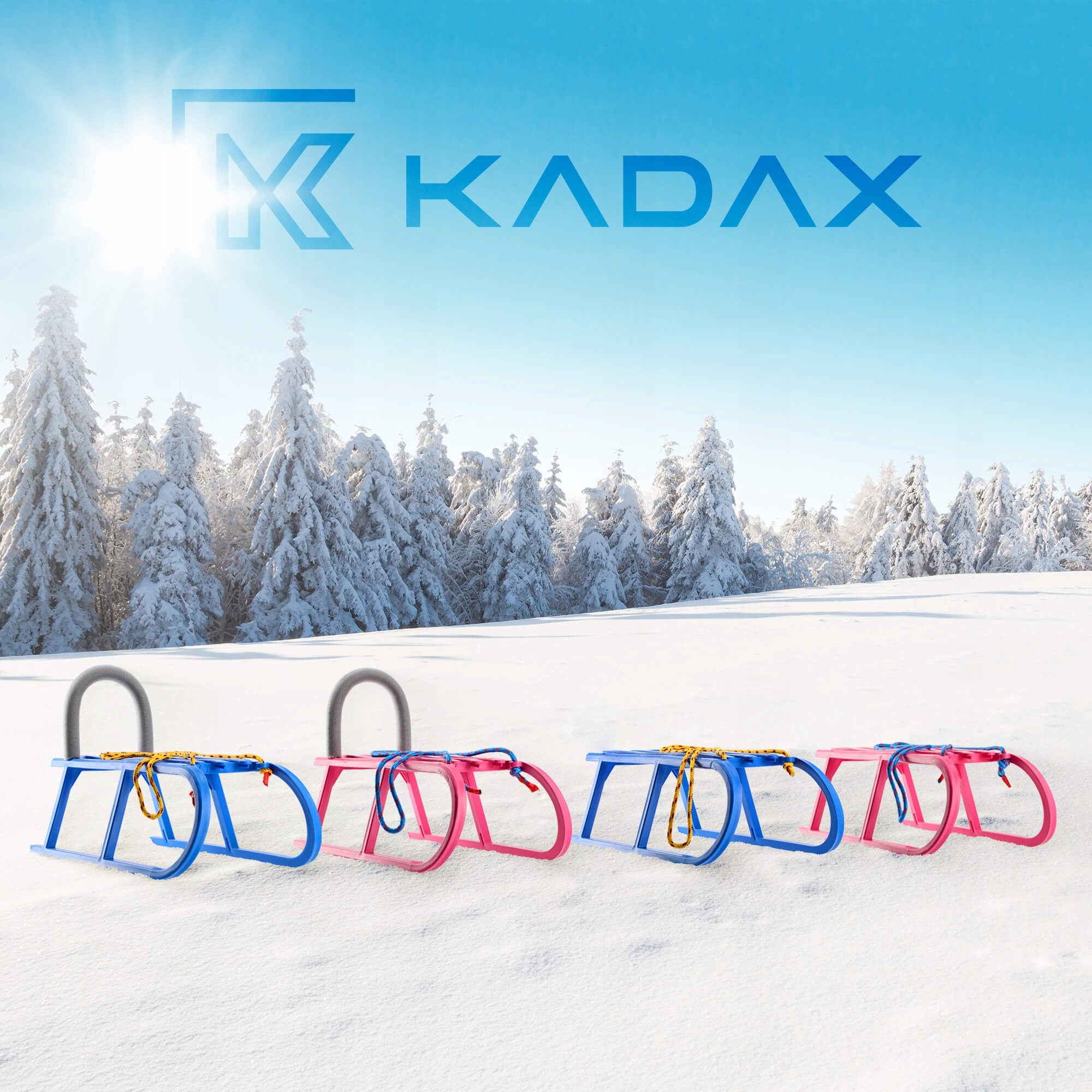 Lenktynių rogutės KUGOsnow pagamintos iš plastiko, PATVARIOS + stiprus laidas