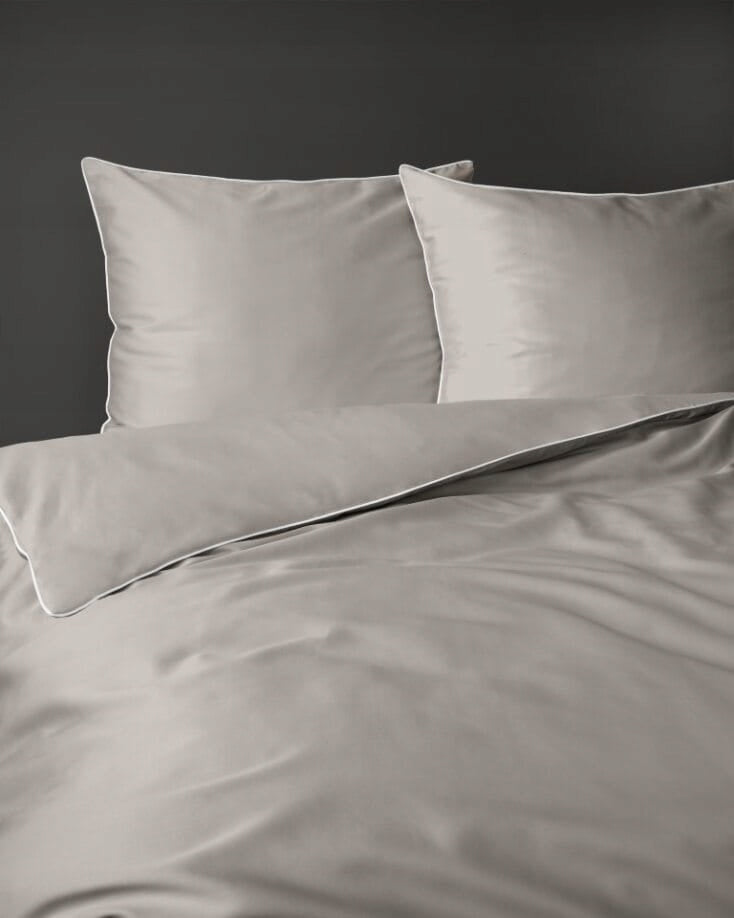 Pure medvilninio makosatino patalynės komplektas 180x200 Smėlio spalvos Premium