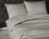 Pure medvilninio makosatino patalynės komplektas 180x200 Smėlio spalvos Premium