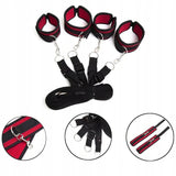 Profesionalios BDSM Sėdynės Diržai su Manžetėmis Rankoms, Kojoms, Reguliuojami Diržai