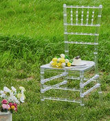 Skaidri akrilo vestuvinė kėdė, valgomojo kėdė Chiavari, itin aukšta kokybė