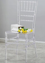 Skaidri akrilo vestuvinė kėdė, valgomojo kėdė Chiavari, itin aukšta kokybė