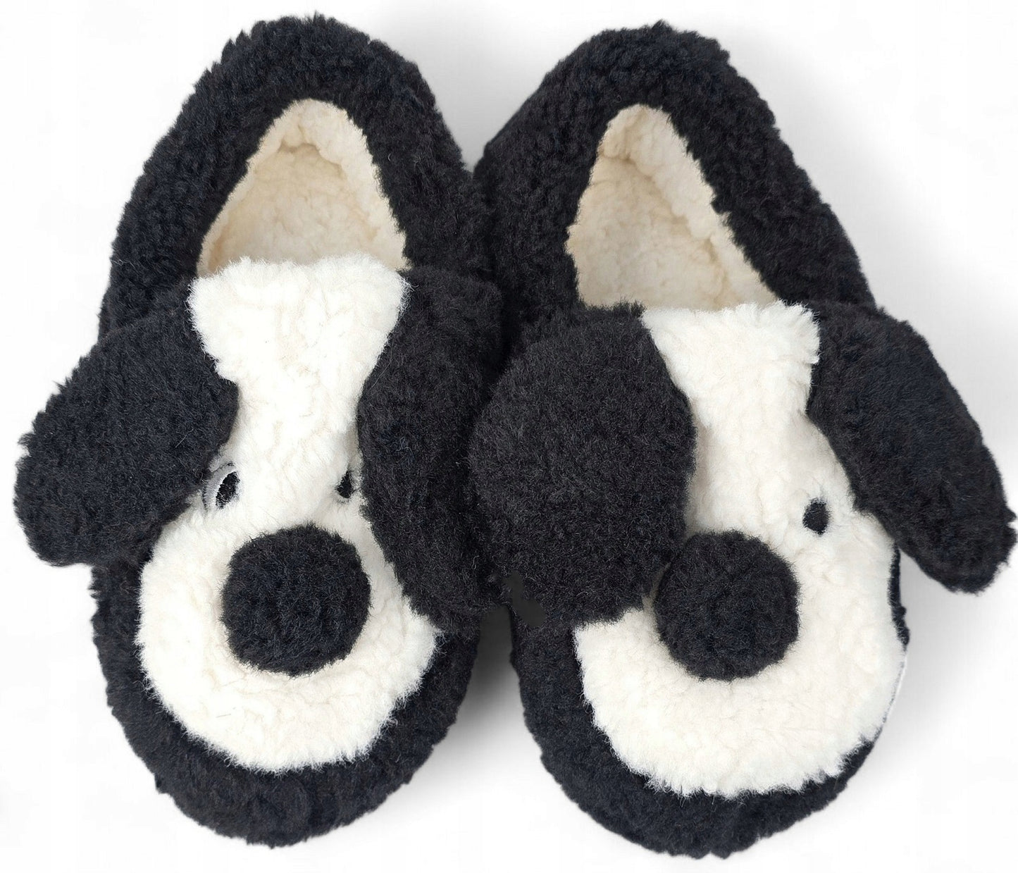 jaukūs šlepetės su kailiu, šunelis, mielos naminės šlepetės *36-38*