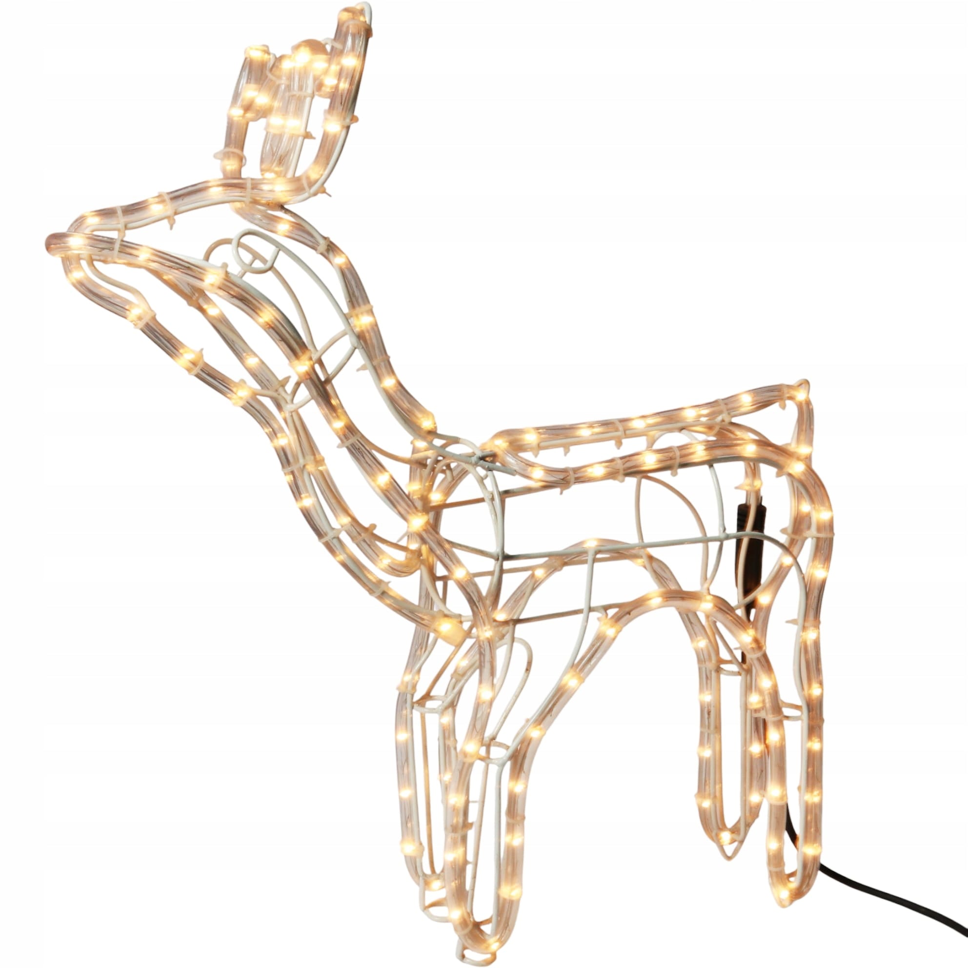 RENIFER LED šviečiantis lauko su judančia galva kalėdinis didelis statulėlė