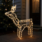 RENIFER LED šviečiantis lauko su judančia galva kalėdinis didelis statulėlė