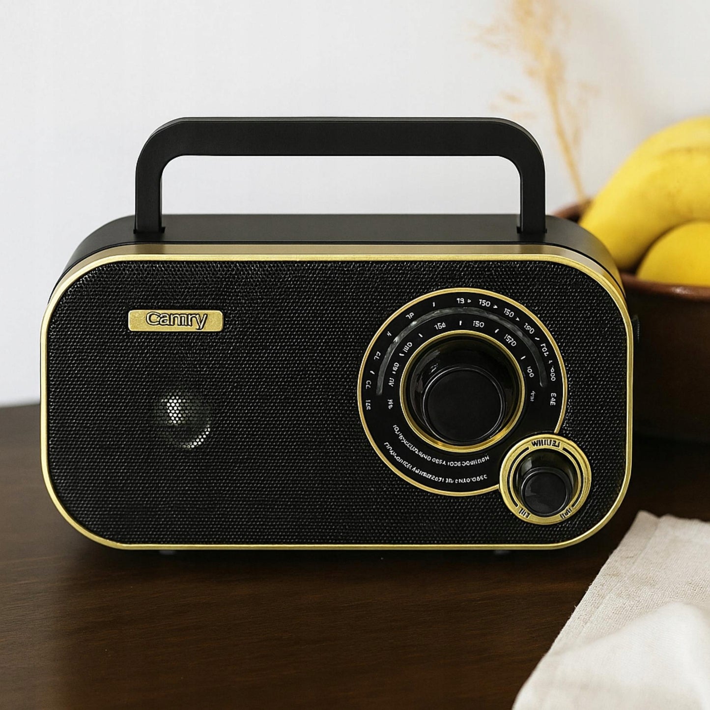 Virtuvės radijas maitinamas baterijomis, FM AM, namų garso įranga, teleskopinė antena