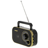 Virtuvės radijas maitinamas baterijomis, FM AM, namų garso įranga, teleskopinė antena