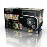 Nešiojamas virtuvės radijas AM FM tiuneris, mažas, juodas