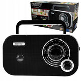 Nešiojamas virtuvės radijas AM FM tiuneris, mažas, juodas