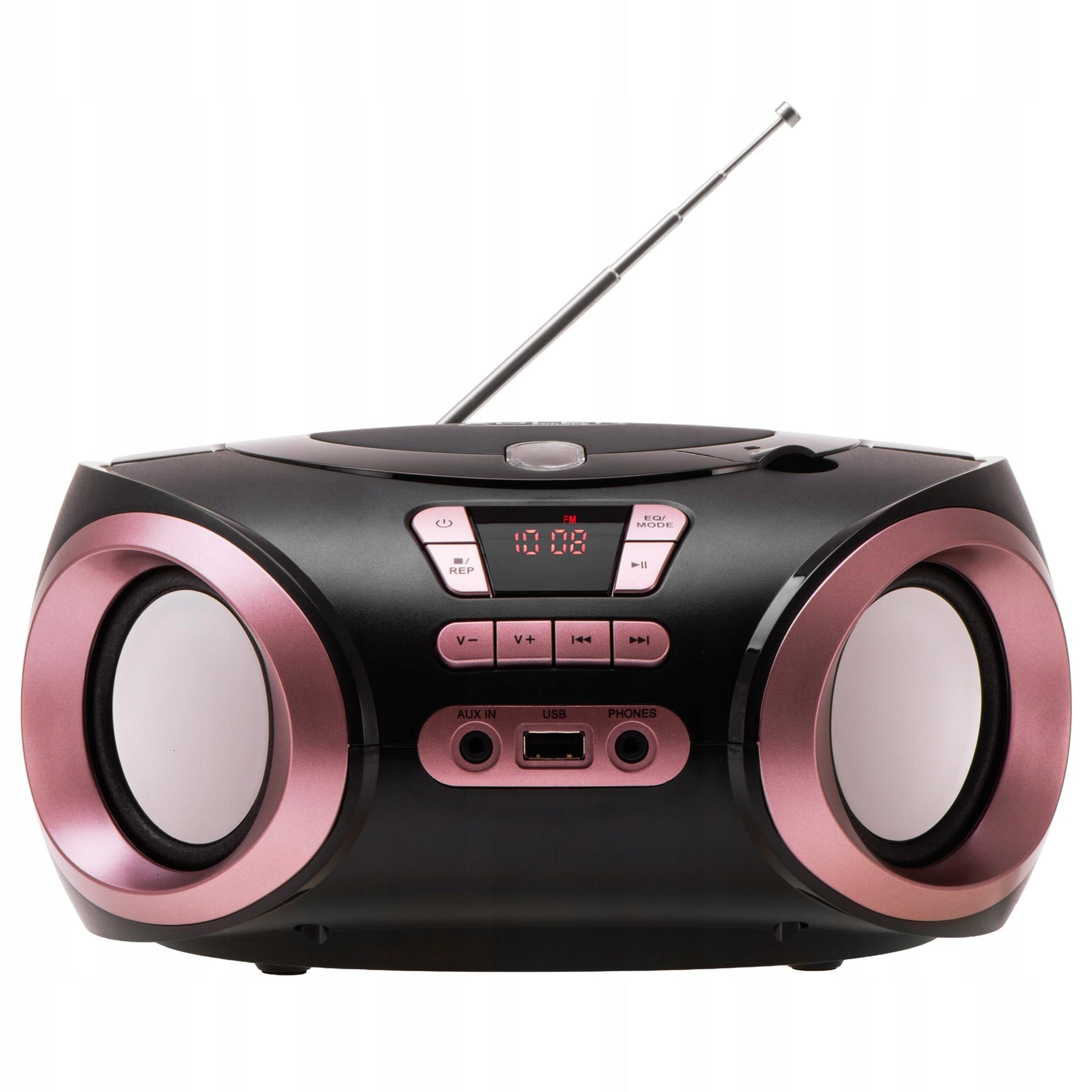 Nešiojamas radijo grotuvas Boombox su CD, MP3, USB, AUX, LCD, FM radijas Adler AD 1181