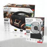 Nešiojamas radijas Boombox CD, MP3, USB, AUX, FM radijas su LCD ekranu + Ventiliatorius