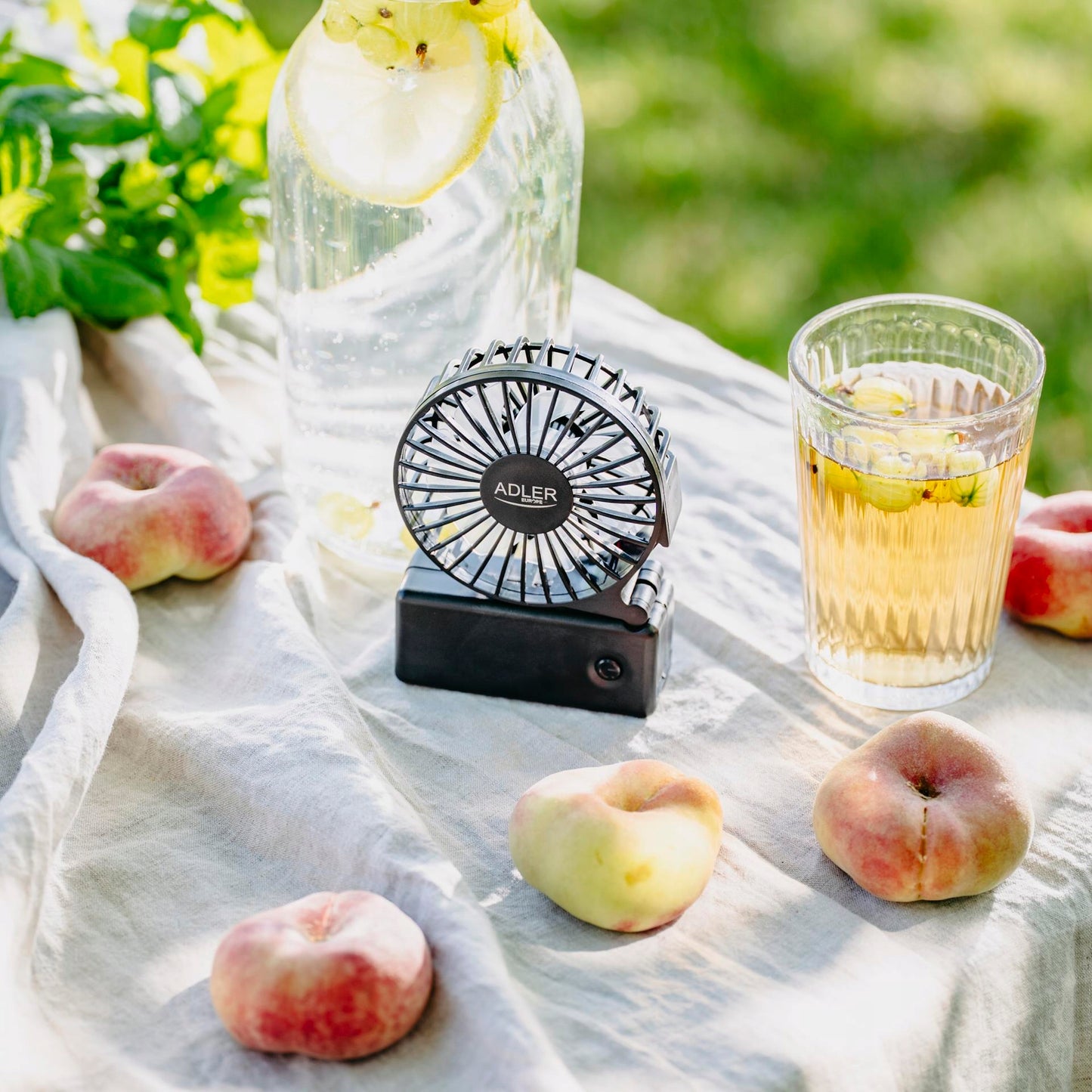 Nešiojamas radijas Boombox CD, MP3, USB, AUX, FM radijas su LCD ekranu + Ventiliatorius