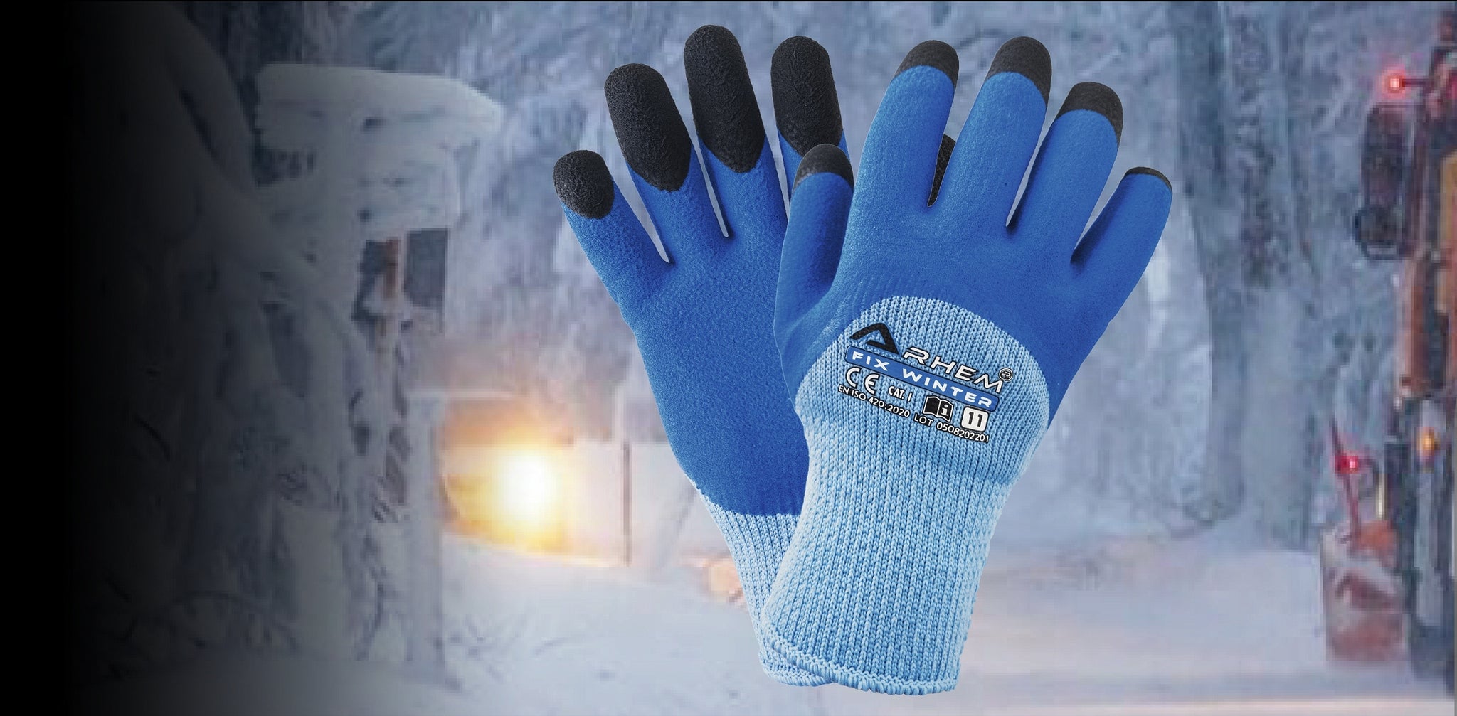 Darbinės pirštinės, 12 porų, apsauginės, BHP, žiemos, pašiltintos, storos Arhem Winter 11