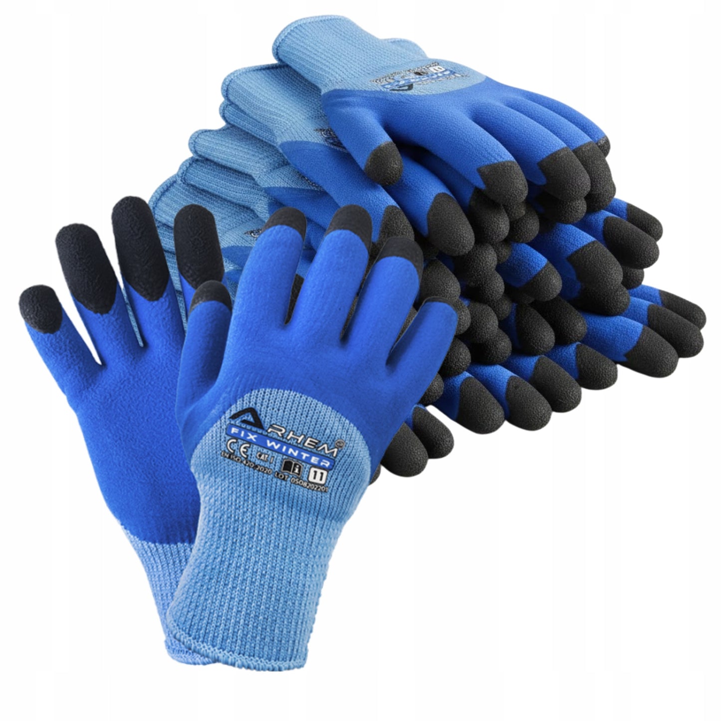 Darbinės pirštinės, 12 porų, apsauginės, BHP, žiemos, pašiltintos, storos Arhem Winter 11