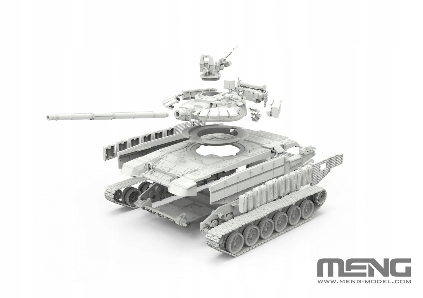 Rusijos pagrindinis kovinis tankas T-72B3M - MENG 72-007 1/72 mastelis