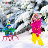 VAIKŲ ROŽINĖ PLASTIKINĖ ROgUTĖ BE ATLOŠO VAŽINĖJIMUI ANT SNIEGO