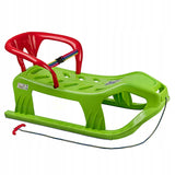 DVVIETĖS rogutės plastikinis STIPRUS LENKIŠKAS su atlošu DIRŽAI + BĖGIAI