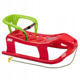 DVVIETĖS rogutės plastikinis STIPRUS LENKIŠKAS su atlošu DIRŽAI + BĖGIAI