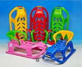 DVVIETĖS rogutės plastikinis STIPRUS LENKIŠKAS su atlošu DIRŽAI + BĖGIAI