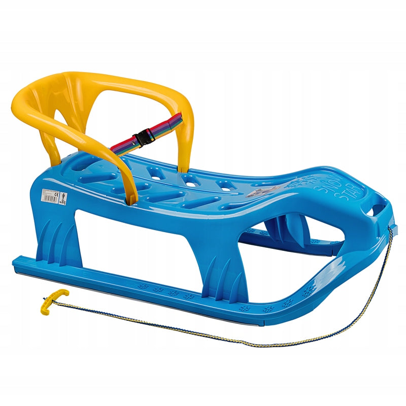 DVVIETĖS rogutės plastikinis STIPRUS LENKIŠKAS su atlošu DIRŽAI + BĖGIAI