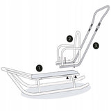 Rogutės vaikams su atlošu ir stūmikliu Šilta 3in1 miegmaišio sistema KOMFORT #605