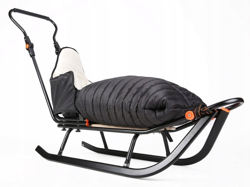 Rogutės vaikams su atlošu ir stūmikliu Šilta 3in1 miegmaišio sistema KOMFORT #605