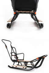 Vaikiškos rogės FULL, Šilta miegmaišio! stumdukas, atlošas, kojų atramos, ratukai + mova