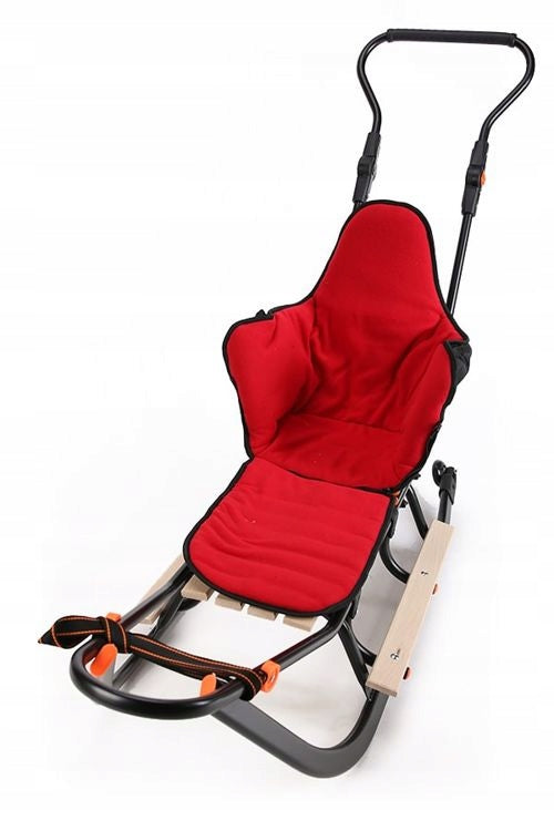 Vaikiškos rogės FULL, Šilta miegmaišio! stumdukas, atlošas, kojų atramos, ratukai + mova