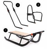 Vaiku rogutės FULL su atlošu stumiamoji rankena šilta miegmaišio stumiamoji rankena SAUGIOS