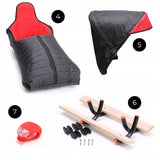 Vaiku rogutės FULL su atlošu stumiamoji rankena šilta miegmaišio stumiamoji rankena SAUGIOS